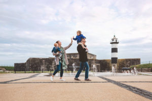 Family portrait at Southsea castle by Moira Lizzie Photography