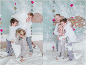 sibling pillow fight