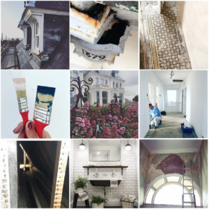 instagram collage of renovation project