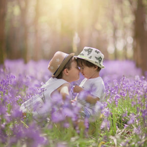 Brothers in bluebells